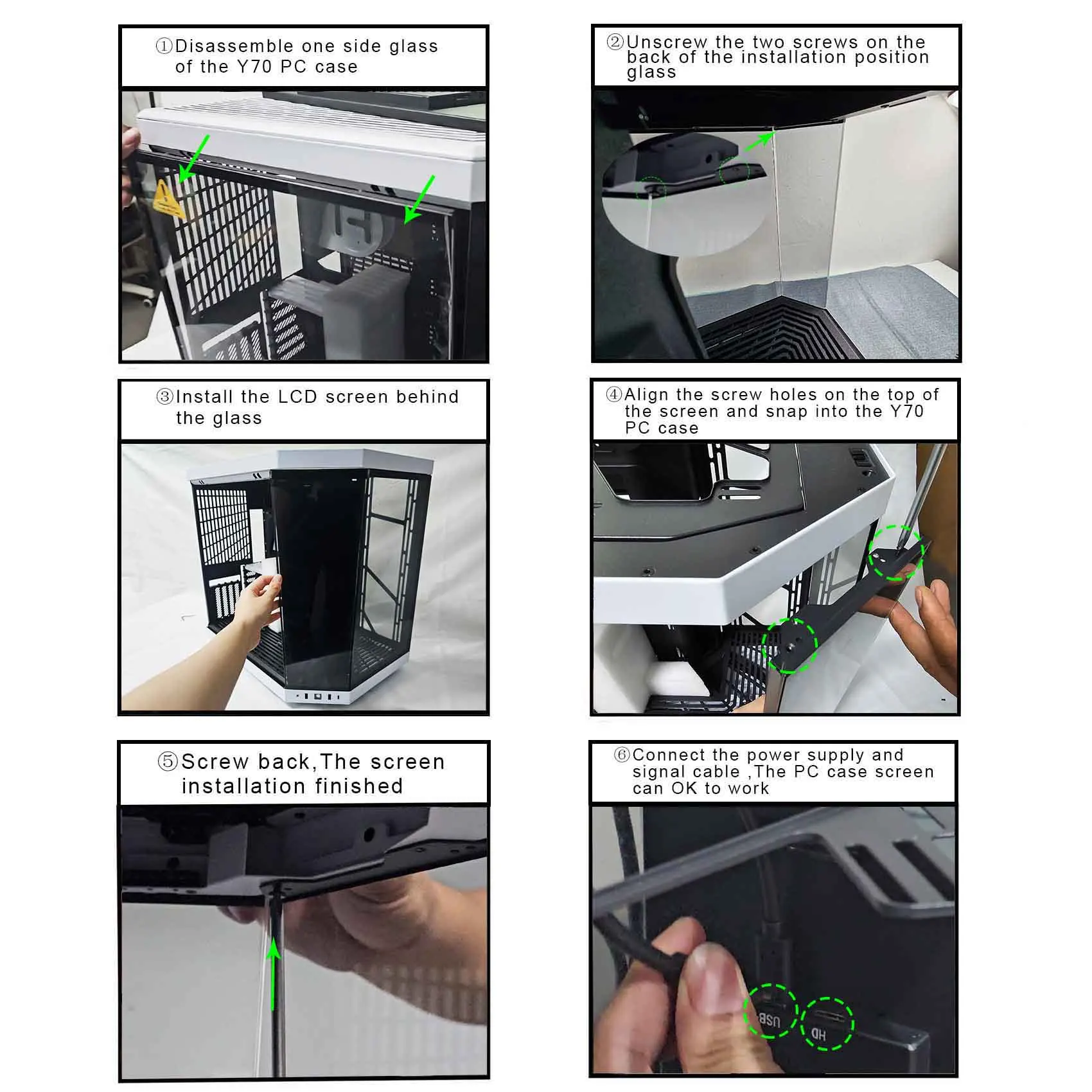 شاشة LCD تعمل باللمس مقاس 14.5 بوصة لجهاز الكمبيوتر وشاشة وحدة المعالجة المركزية ووحدة معالجة الرسومات