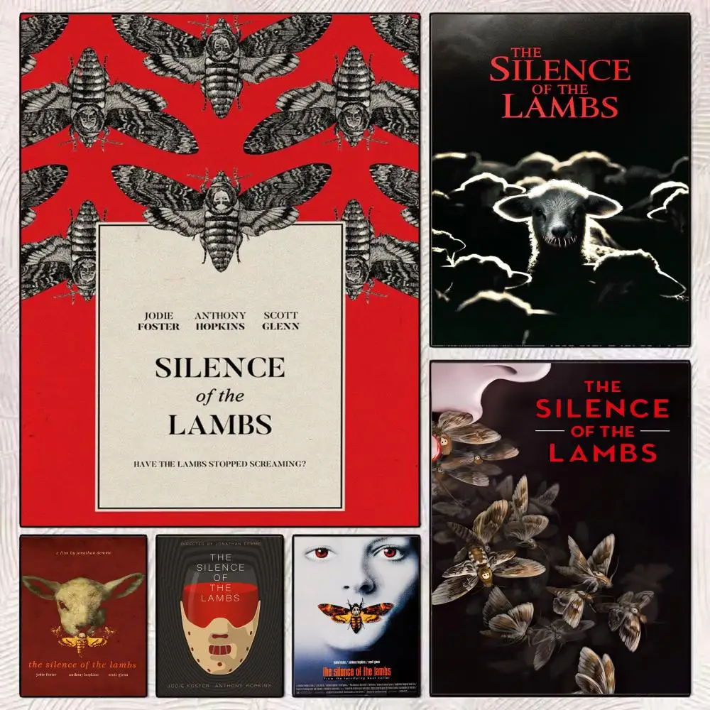 

The S-Silence of the Lambs Movie Poster HD Art Mural Wallart Waterproof Vintage Print Decor for Home Decoration DIY Durable