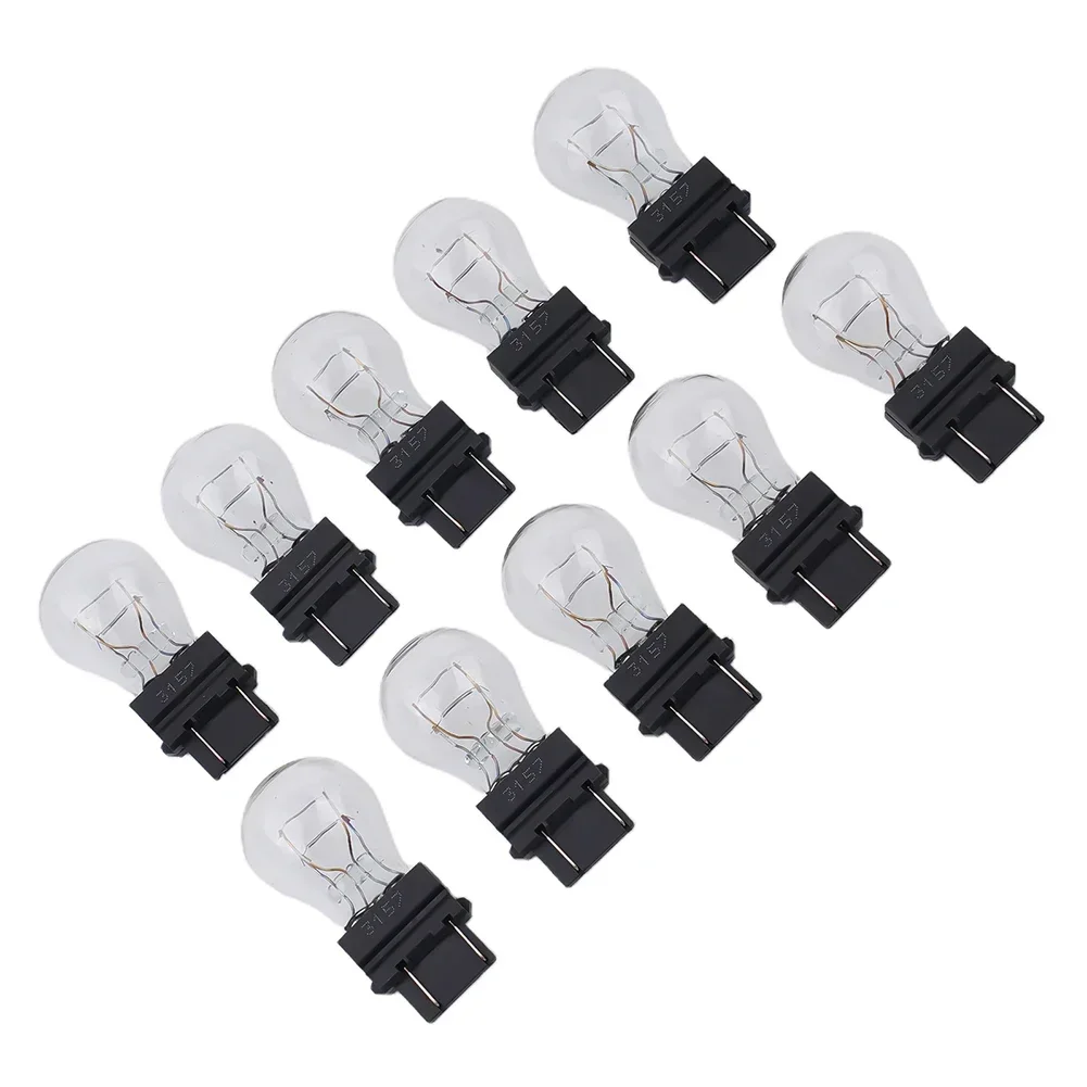 Automotive Replacement 3157 Tail Signal Brake Light Bulbs 10 Count of Quartz Glass Bulbs for Direct Replacement