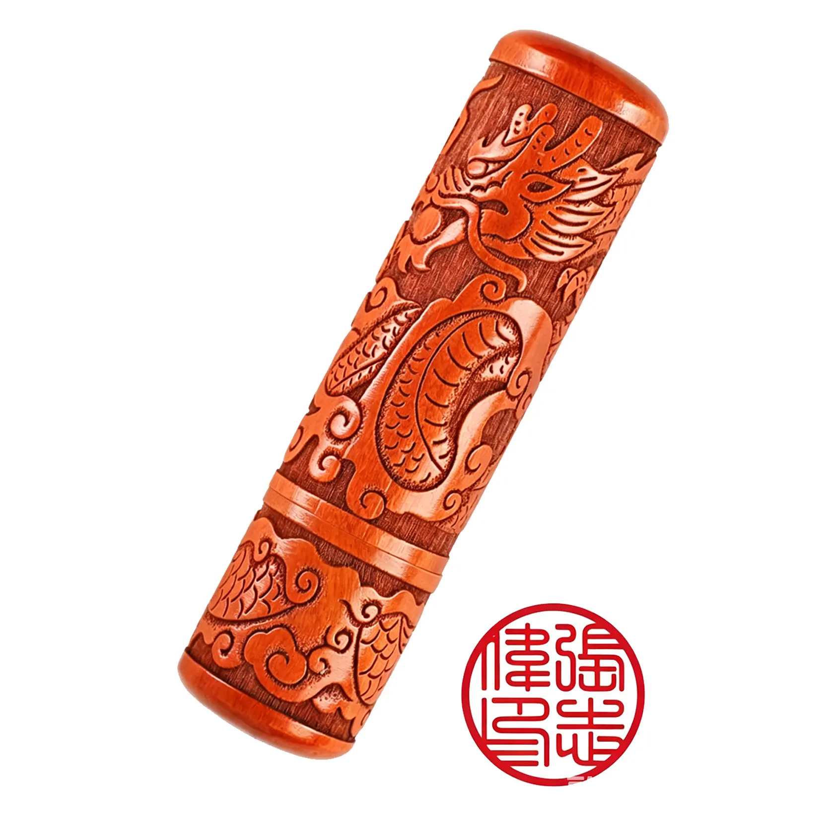 Wood Stamp for Chinese Zodiac Engraved Custom Name Stamp For Children Cloth Bag Calligraphy Stamp Signature Gifts