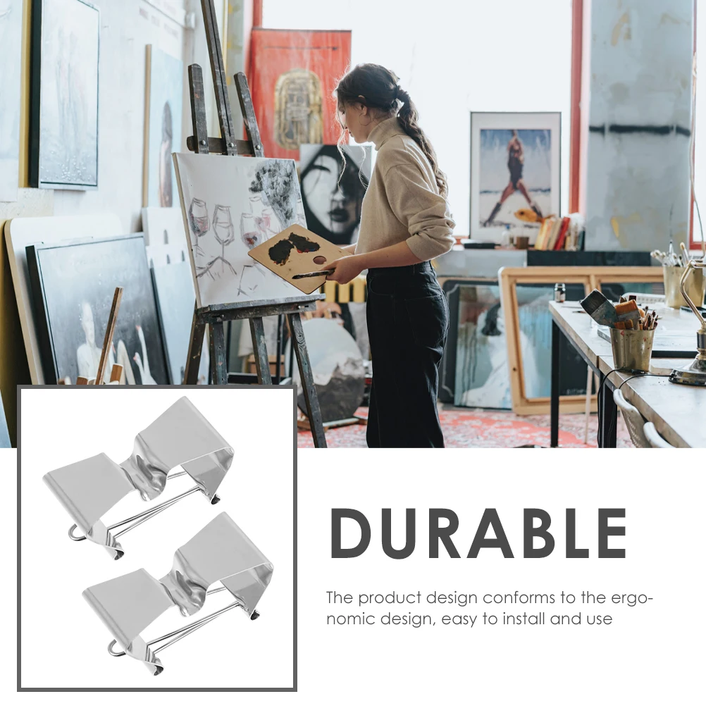 

Stainless Steel Canvas Clips Oil Painting Frame Separating Carrier Strong Ergonomic Design Anti-Friction Painting Clamps Art