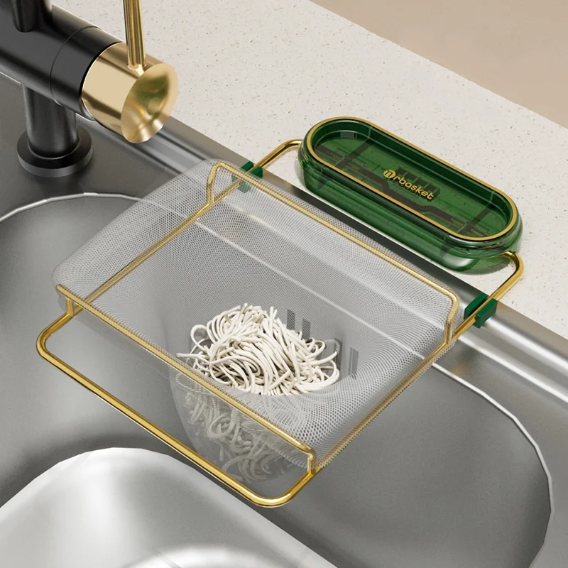 Sink Drain Rack Kitchen Sink Garbage Strainer Vegetable Wash Basin Anti-Blocking Net Leftovers Food Waste Debris Filter Rack