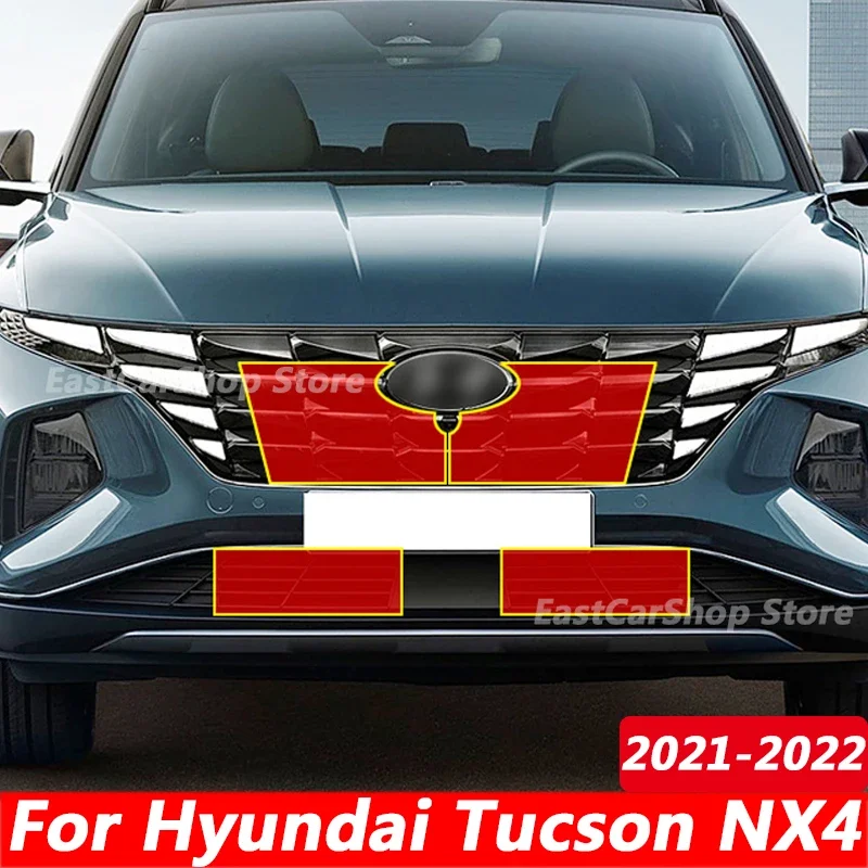 

For Hyundai Tucson NX4 2021 2022 Car Middle Insect Screening Mesh Front Grille Insert Net Anti-mosquito Dust Accessories