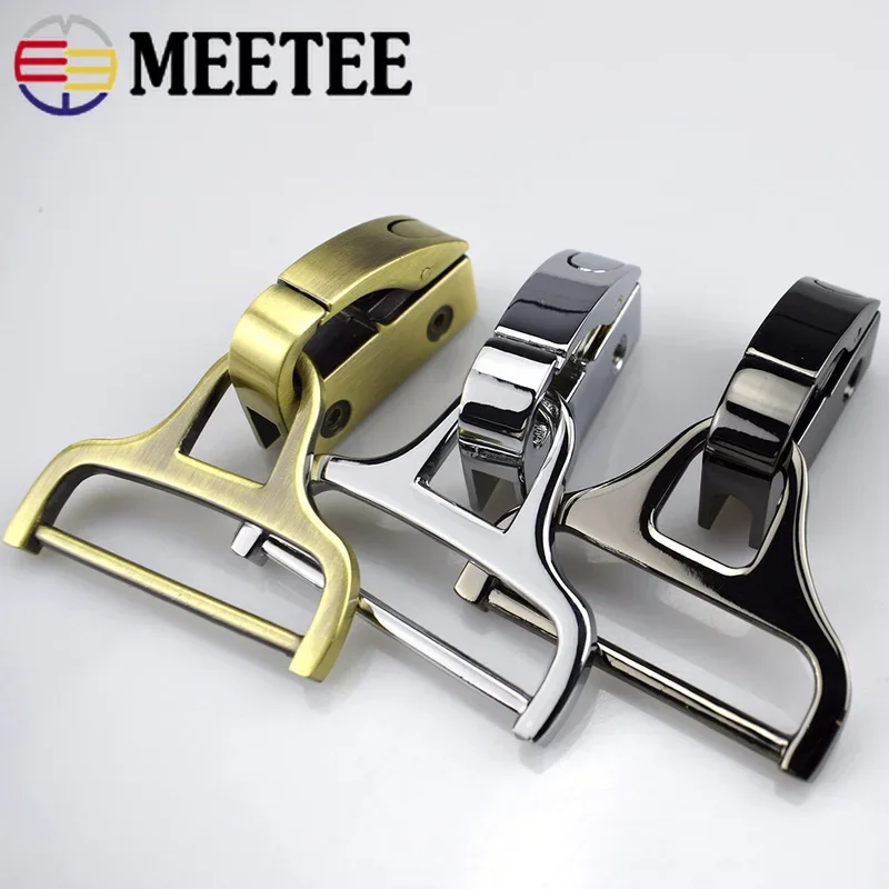 2/4sets Meetee Metal Bag Side Clip Buckles for Handbag Strap Belt Clasp Screw Hook Connector Bags Hanger Hardware Accessories