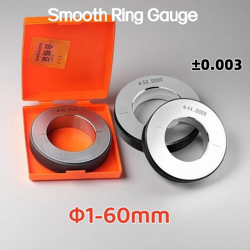 

1set Metric Smooth Ring Gauge On the Table Check Φ1-60mm ±0.003 Non-Standard Double Line Gauge Plain Limit Gauge