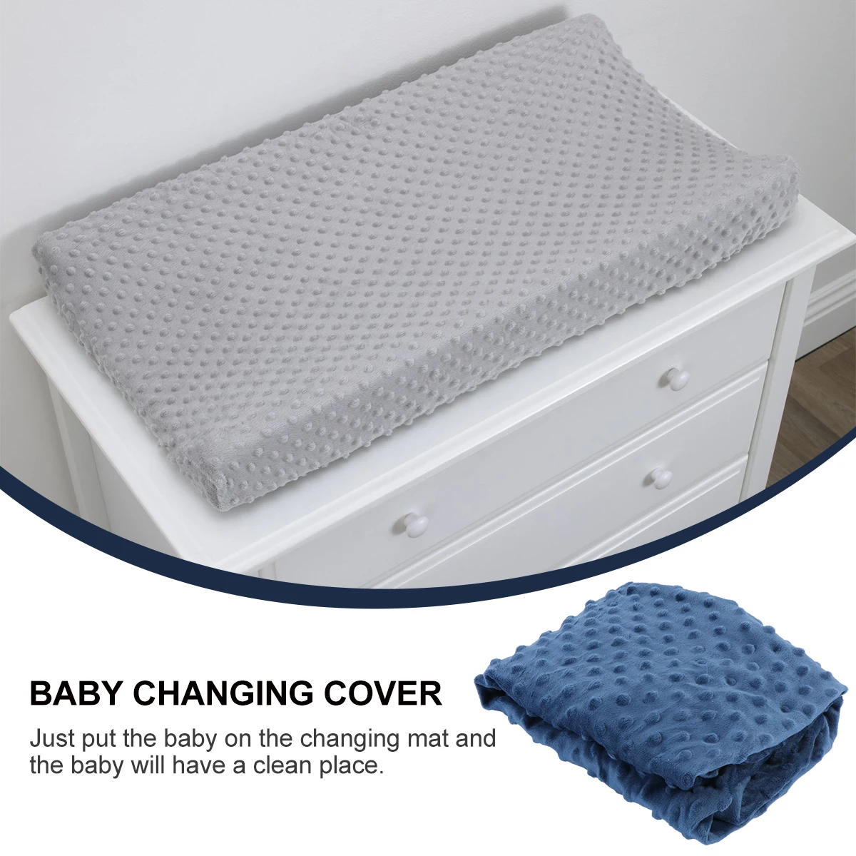 

1Pcs Baby Diaper Changing Mat Cover Breathable Polyester Safe Easy Operate Reusable Washable Clean Place