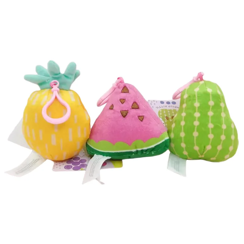 Kawaii Sanrio Hello Kitty Fruit Collection Plüschtiere Rucksack Schlüsselanhänger Cartoon Peripherie Weiche Angefüllte Puppe Mädchen Geburtstagsgeschenk