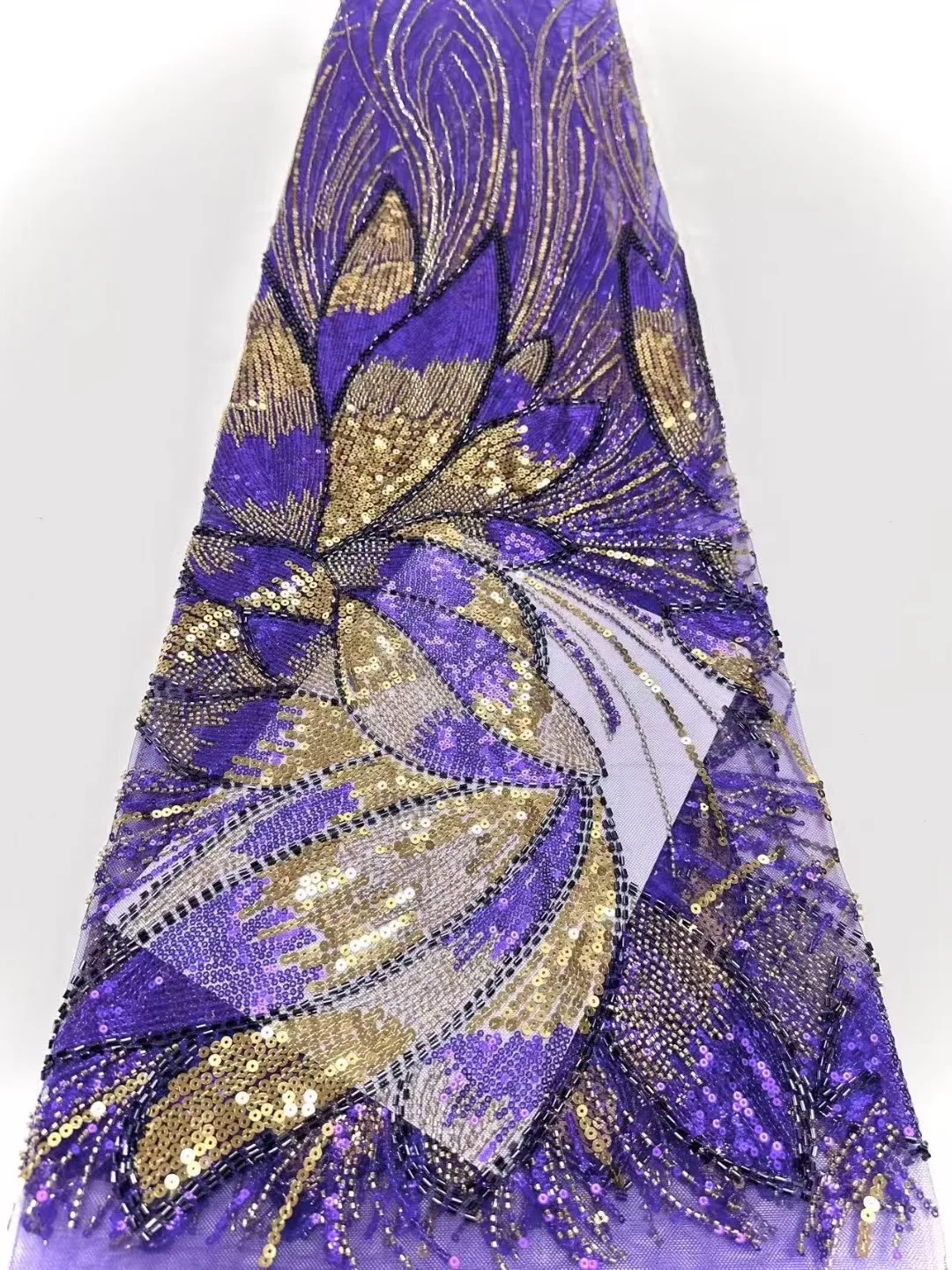 

Новейшее высокое качество 2025 года в африканском нигерийском стиле с тюлем, кружевная ткань, гипюровая вышивка, платья с блестками, 5 ярдов DP0439