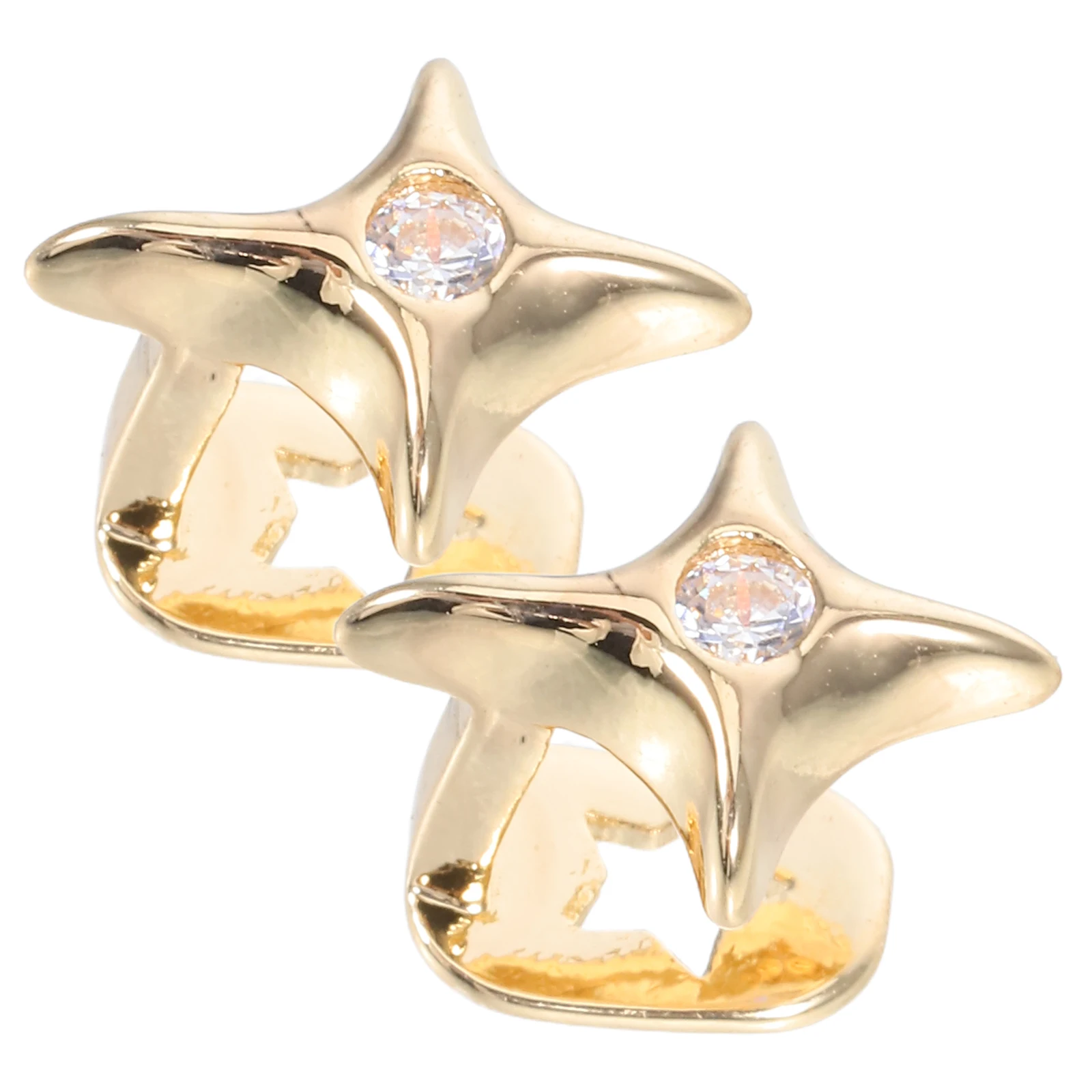 Parrillas de un solo diente de estrella, parrilla de dientes de Metal de vibración refinada y fresca para grupos de tendencias y uso diario, parrilla de dientes de moda, 2 uds.