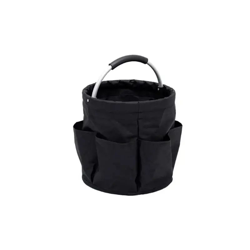 

A84E-Black Portable Foldable Storage Bag Gardening Tool Bag Manual Tool Bag Planting Props Shopping Camp Basket 28Cm X 28Cm