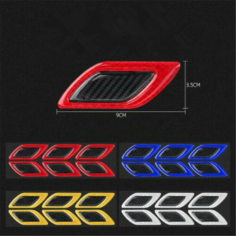 6pcs/Set Car Reflective Stickers Anti-Scratch Safety Warning Sticker for Truck Auto Motor Exterior Decorative Accessories