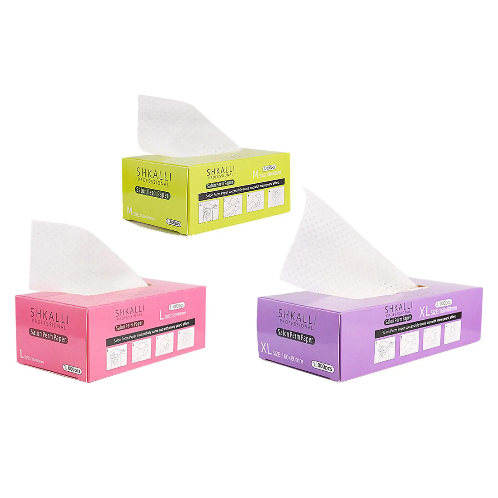Salon Grade Hairdressing Perm Paper 1000 Sheets Thin Toughness Hair Curly Paper for Perm Rods Hair Styling