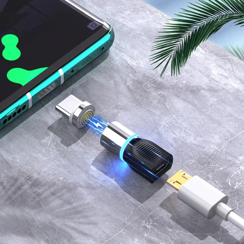 Magnetic Cable Connector Mobile Phone Cable Adapter Micro USB Magnetic Tips Magnet Charger Plug Type C Magnetic Adapter