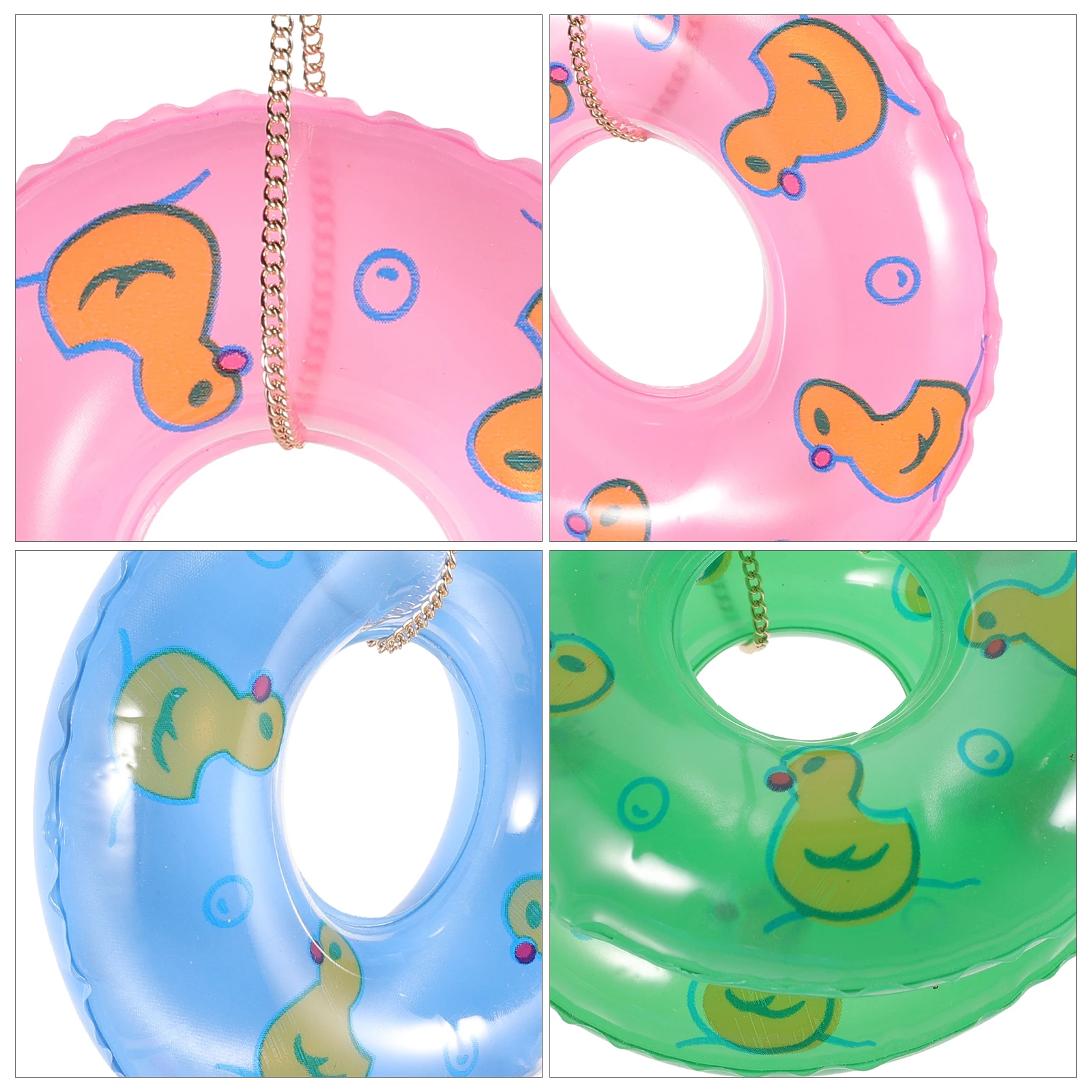 

Stylish Swim Ring Dangle Earrings Eye-Catching Lightweight Plastic Resin Metal Drop Earrings for Summer for Women