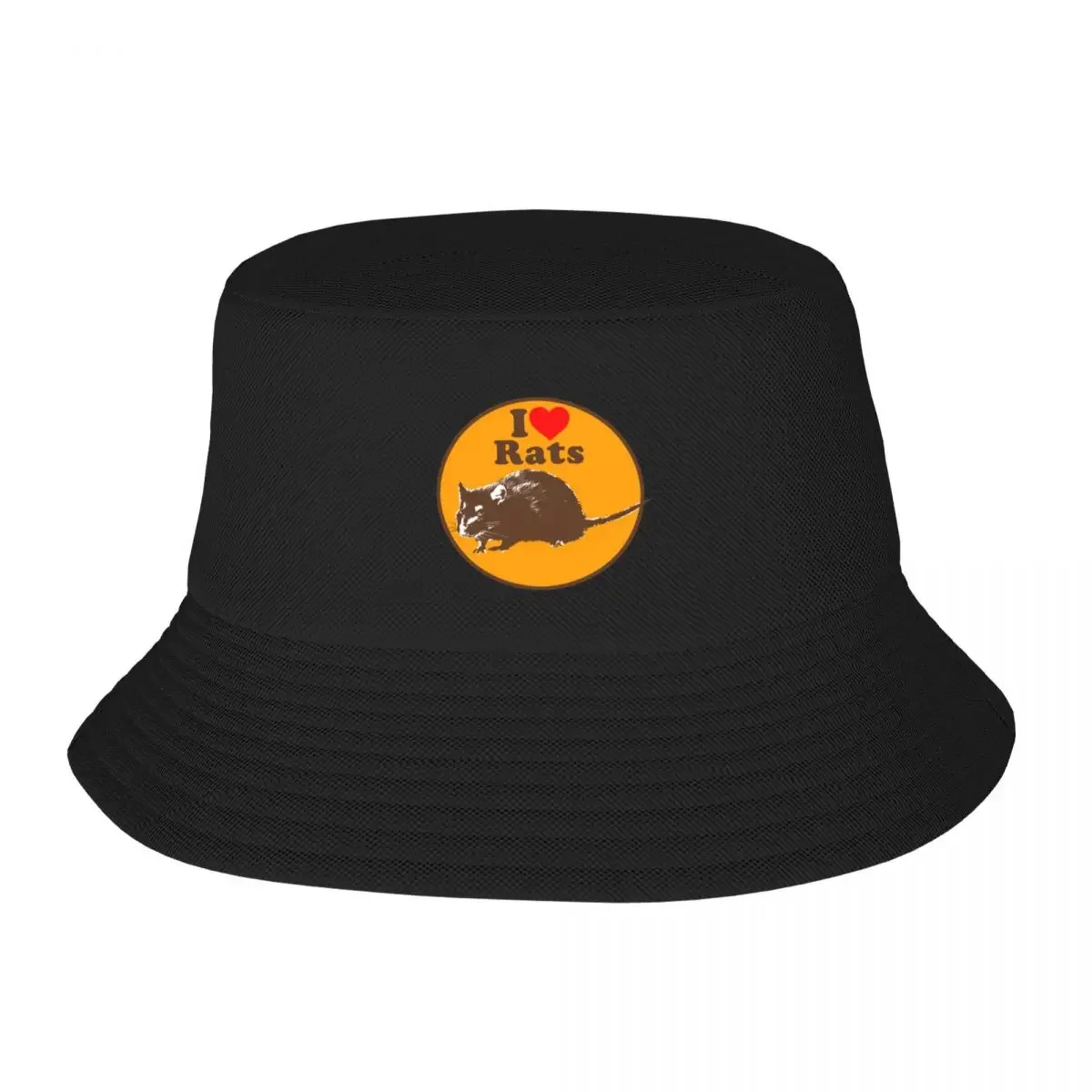 I love Rats design Bucket Hat summer hat Trucker Cap Men's Baseball Women's