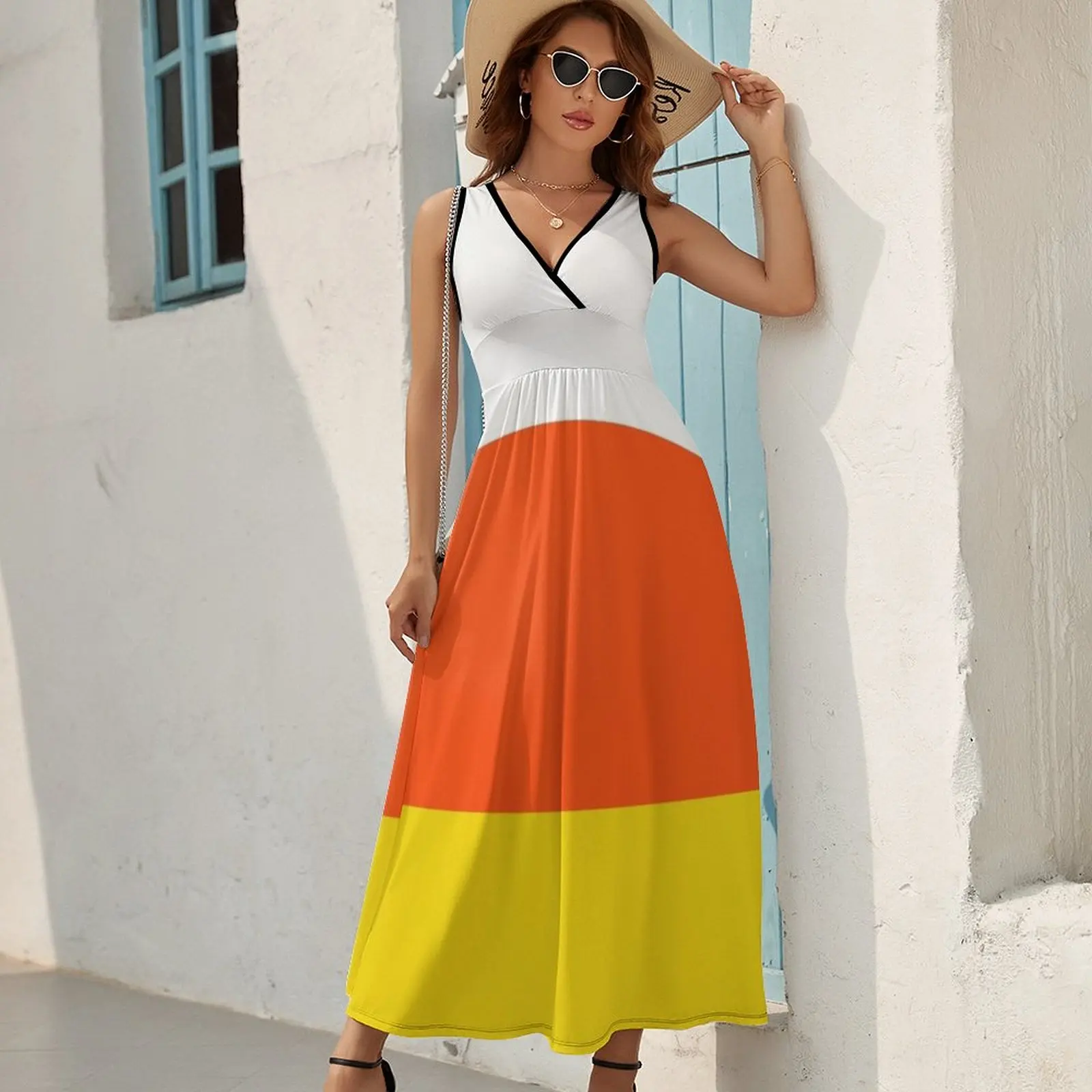 Candy Corn Sleeveless Dress long dress women summer women's dresses luxury