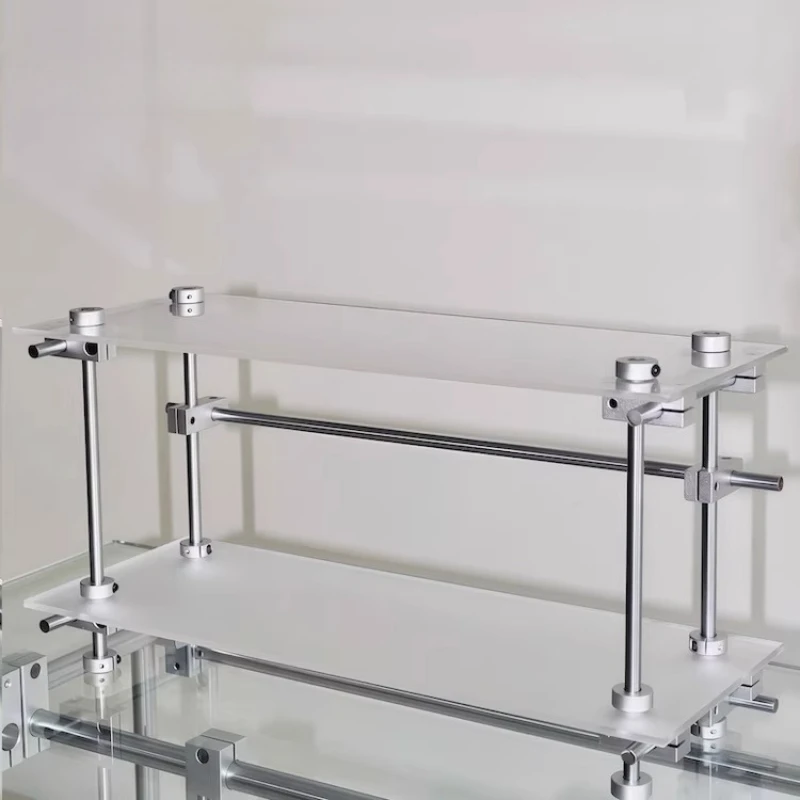 Acrylic Optical Axis Desk Organizer Transparent Display Shelf for Kitchen Coffee Cup Holders Floating Cosmetic Perfume Stand
