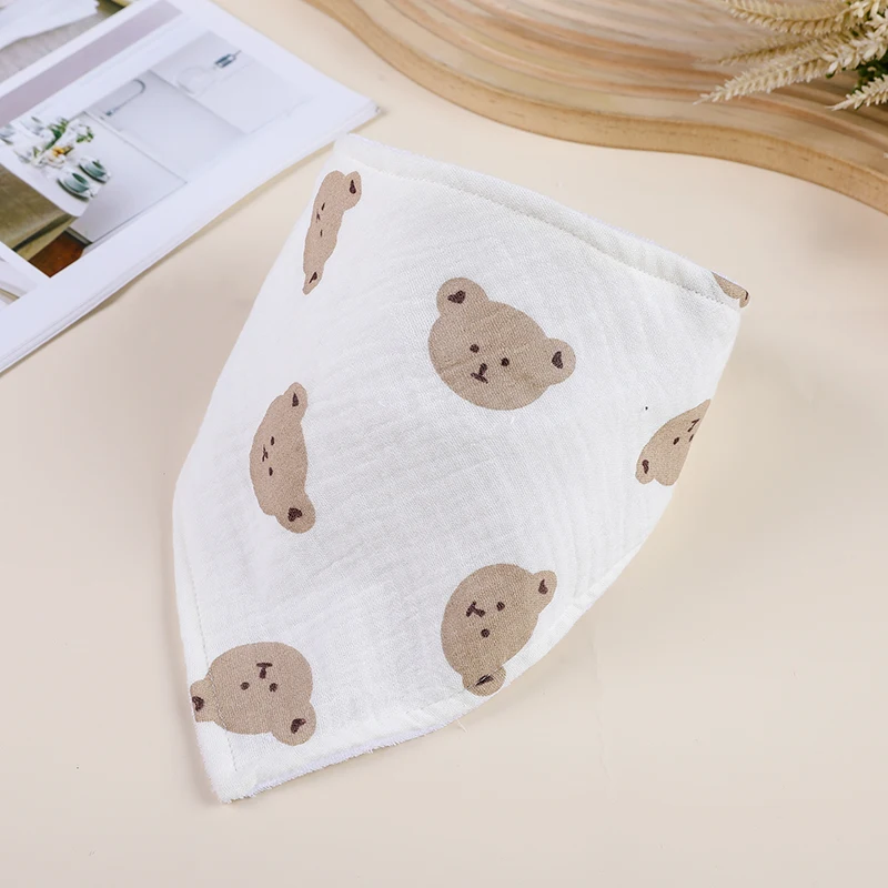 Newborn Cotton Mulsin Children Bibs Thicker Soft Sooth Appease Towel For Infant Baby Kids Double Layer Saliva Burp Cloth