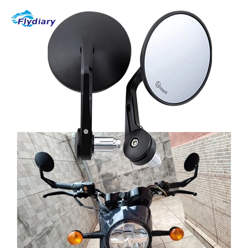 

Motorcycle Accessories Universal Handlebar End Rearview Mirrors Side View Mirror 22mm For KAWASAKI NINJA Z650 Z750 Z900 MT-07