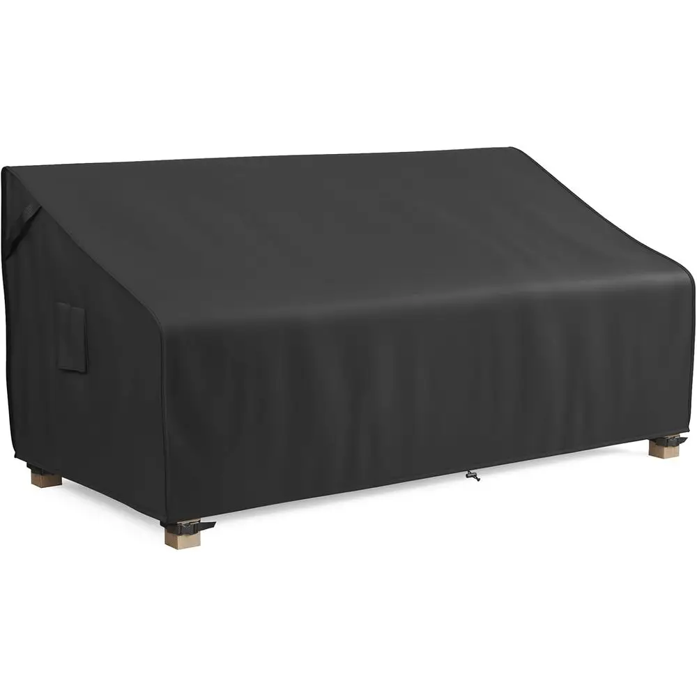 

Durable 80 Outdoor Sofa Cover, Waterproof Polyester, Heavy Duty with Double-Stitched Seams, Classic Black
