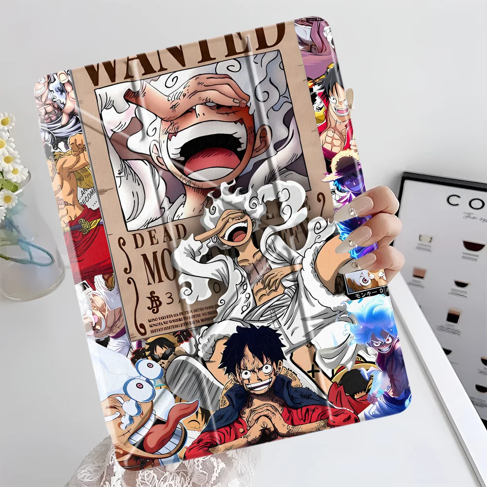 Tablet Case For Samsung Galaxy Tab A9 Plus A8 S8 S7 FE S9 Plus S10 Lite A11 With Pen Slot Cover One Piece Cool Luffy
