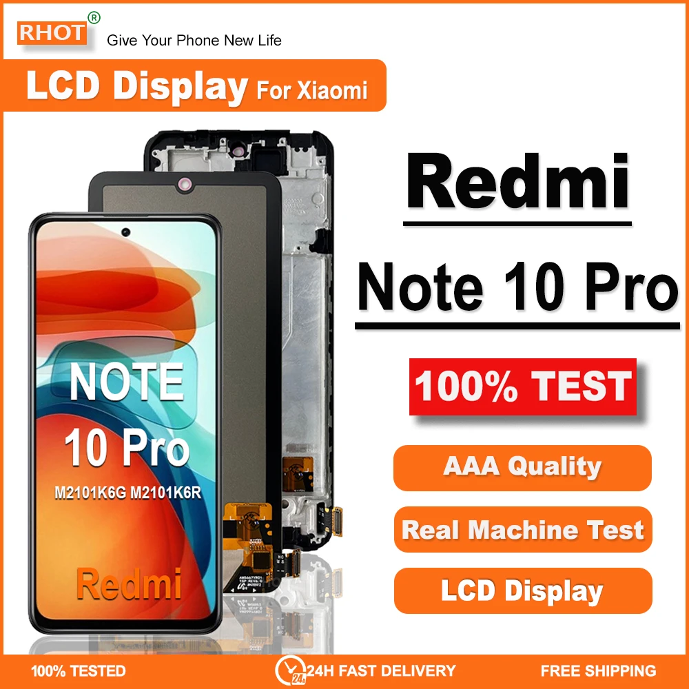 

6.67'' LCD Display For Xiaomi Redmi Note 10 Pro LCD Touch Screen Digitizer Assembly For Redmi Note10Pro M2101K6G LCD Screen