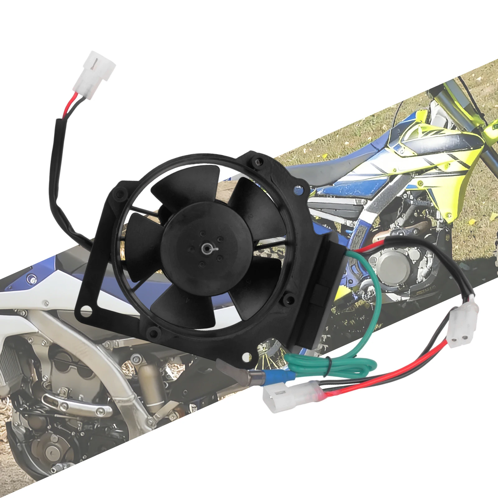 

Motorcycle Cooler Engine Radiator Cooling Fan Plastic CoolFlow Fan Black Set Fit For Yamaha WR450F 2016-2018 YZ250FX 2015-2019