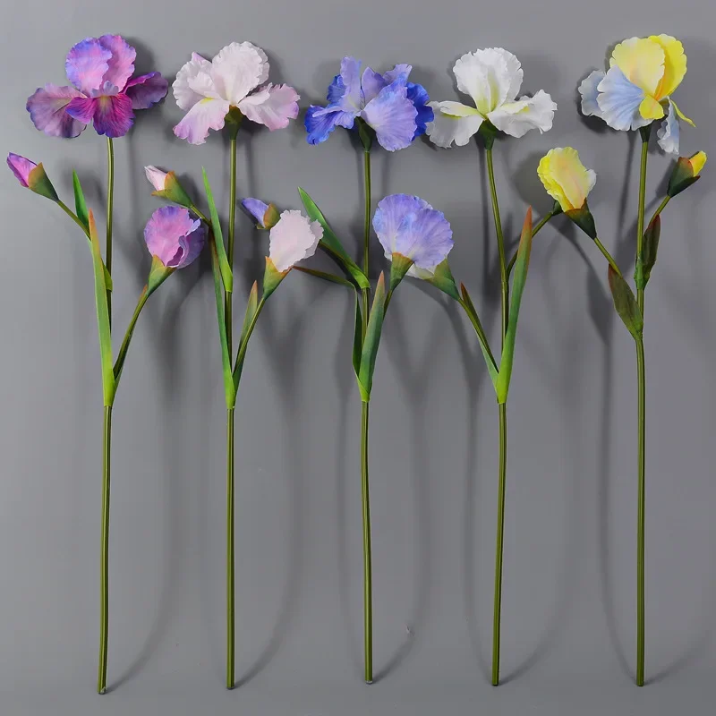 5Pcs Artificial Flowers 3head Iris Silk Flower for Home Decora Accessories Wedding Floral Party Table Bouquet Arrangement Iris