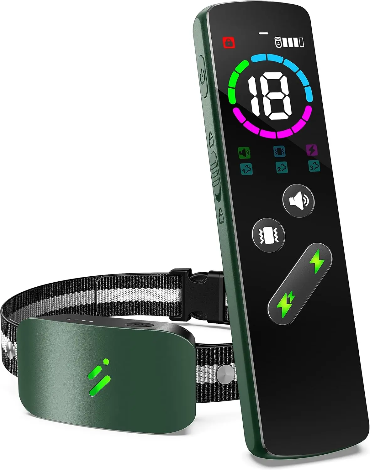 

Waterproof Dog Shock Collar with 10 Beep Levels, 2680FT Range, 4 Modes Remote Training for Medium to Large Dogs (8-120Lbs), Gree