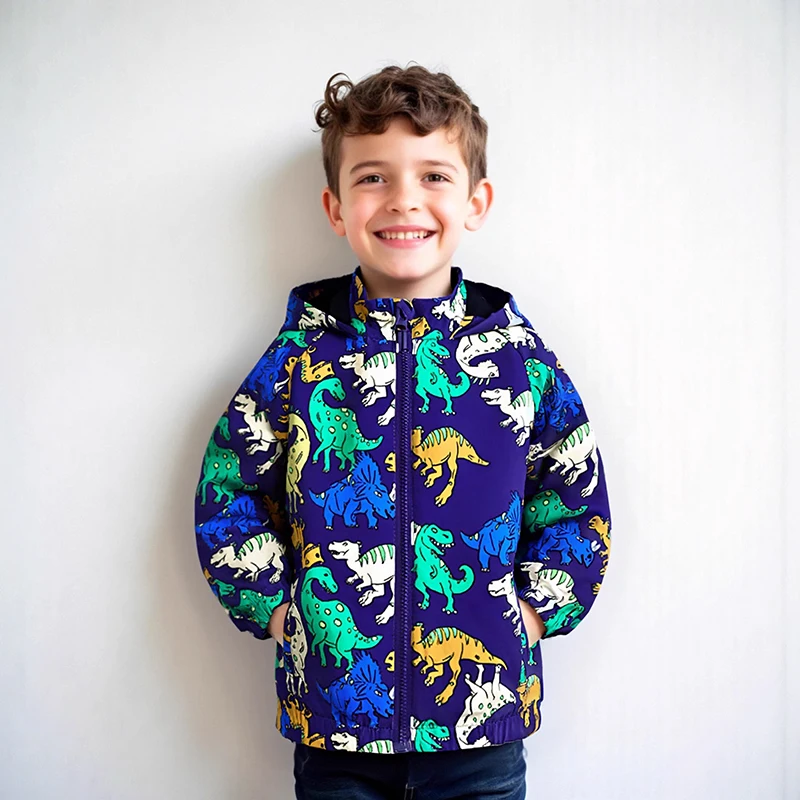 

SAILEROAD Kids Clothes 2025 Autumn Spring New Outerwear Dinosaurs Toddler Baby Boys Tops Jackets Coats 3-8 Years