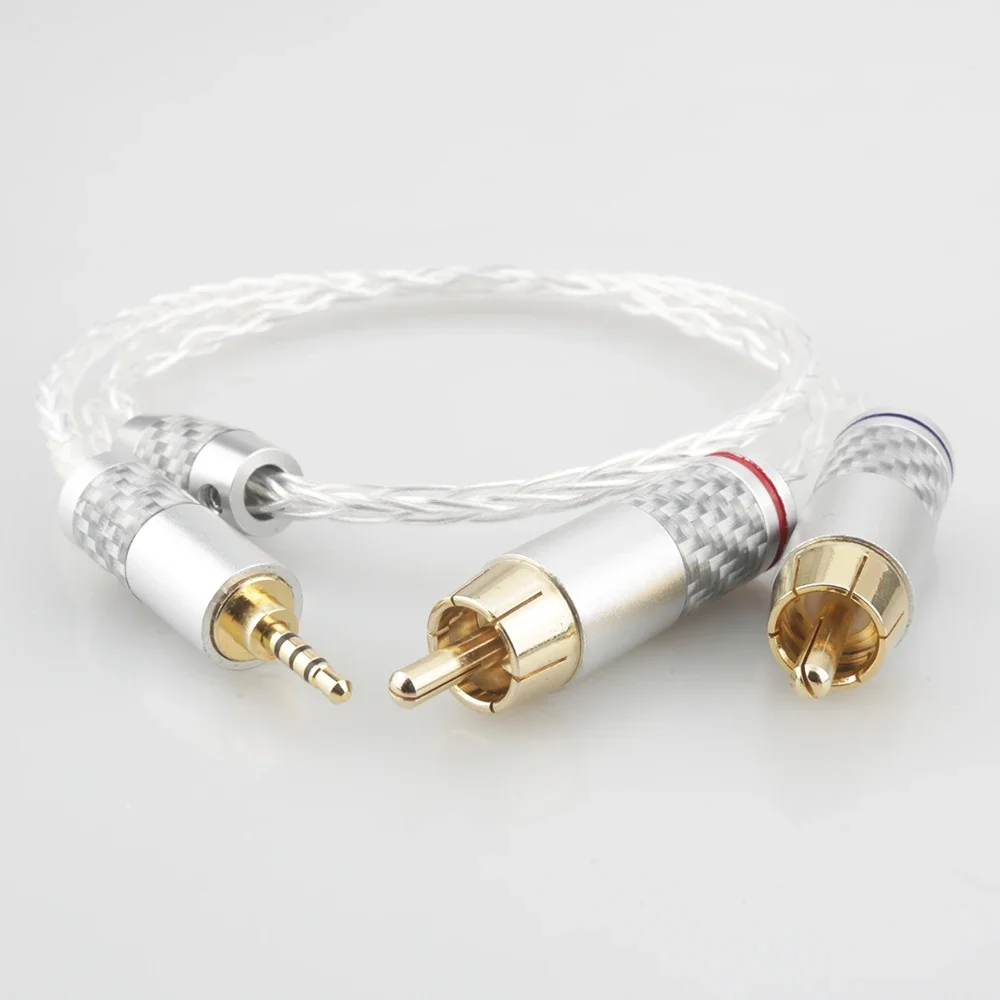 Audiocrast 2.5mm TRRS Balanced Male to 2RCA Male for Astell&Kern AK100II, AK120II, AK240