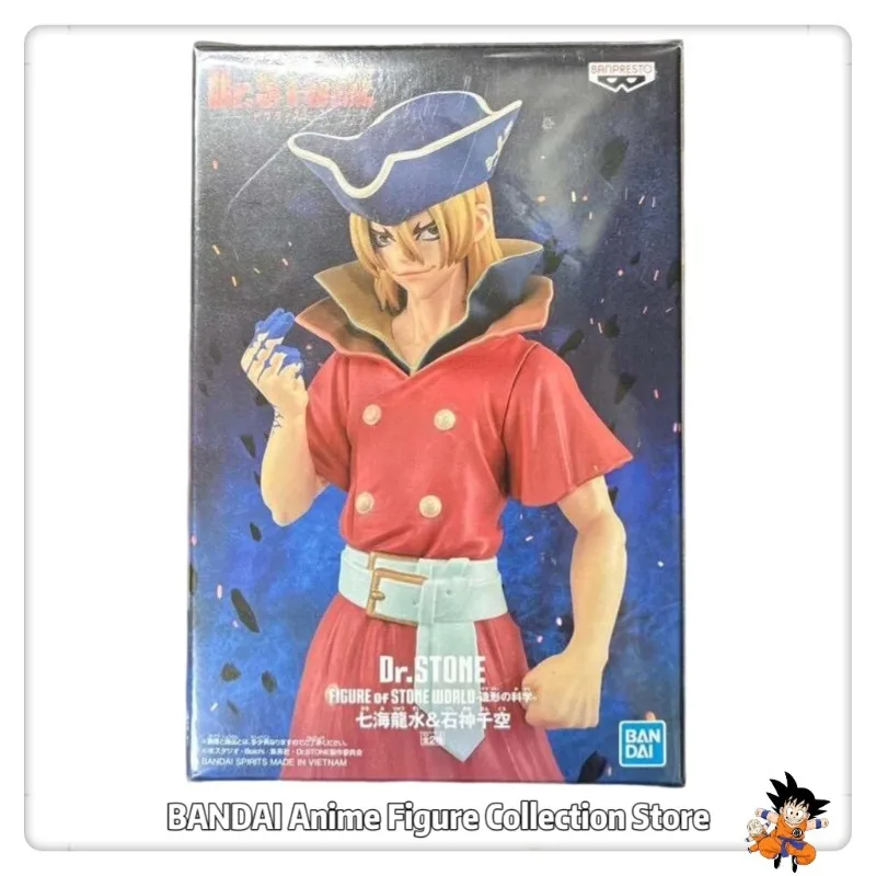 In Stock Original BANPRESTO FIGURE of STONE WORLD Dr.STONE Ishigami Senku Height 19cm Anime Trendy Toys Peripherals Models