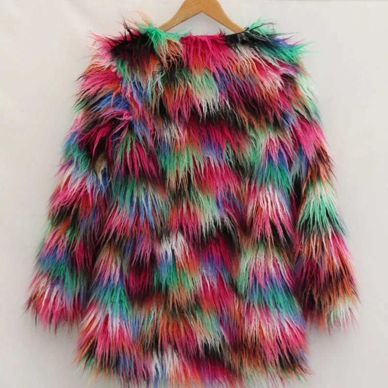 Abrigo de piel de alta calidad, abrigo de piel de zorro de imitación, nuevo temperamento de invierno, lana de playa de imitación, abrigo de piel para mujer H610