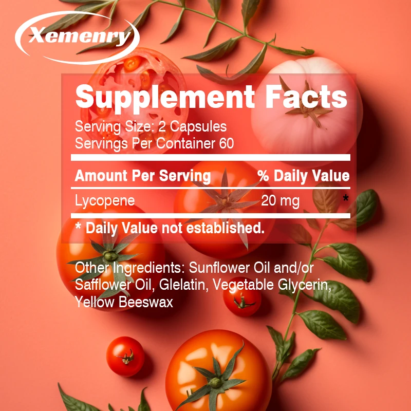 Lycopene Capsules - Antioxidant Properties That Help Cells Fight Harmful Free Radicals in The Body