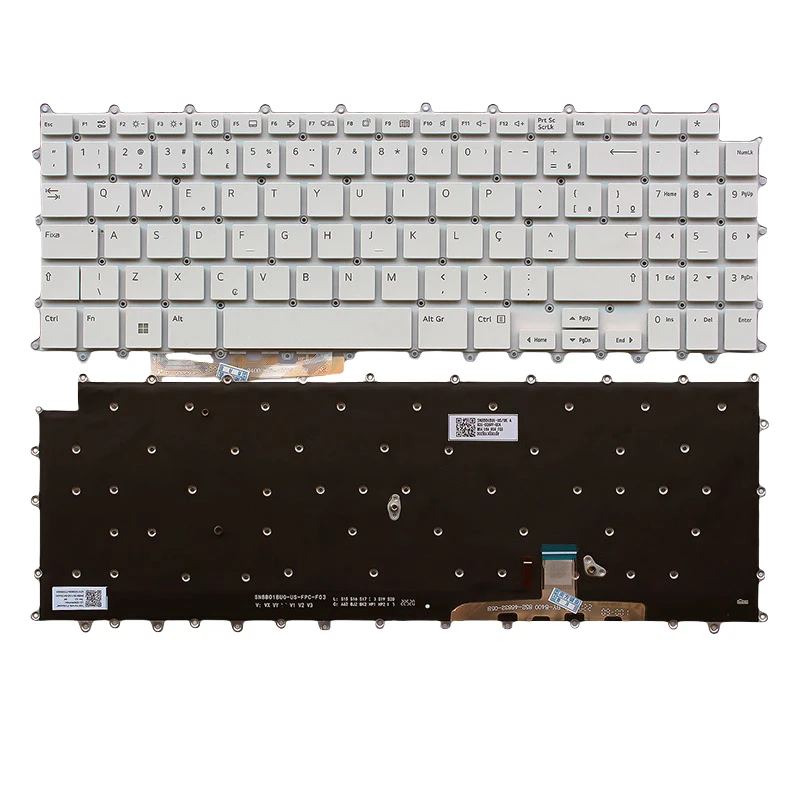 For LG Gram 15Z90R 15Z90RT Laptop Replacement Keyboard BR Layout Brazilian Language With Backlit