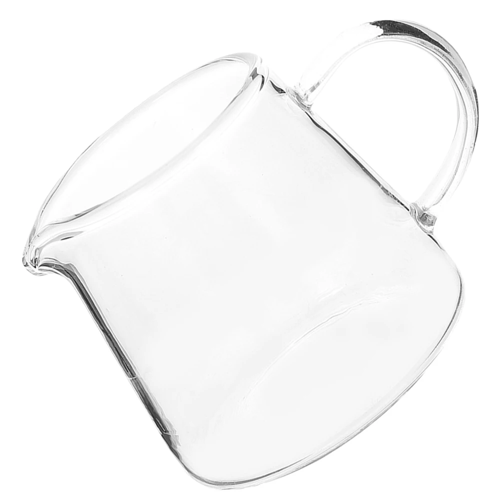 

Glass Milk Cup Heat Resistant Transparent Coffee Creamer Pitcher Large Capacity Stylish Design Milk Dispenser Creamer Pitcher
