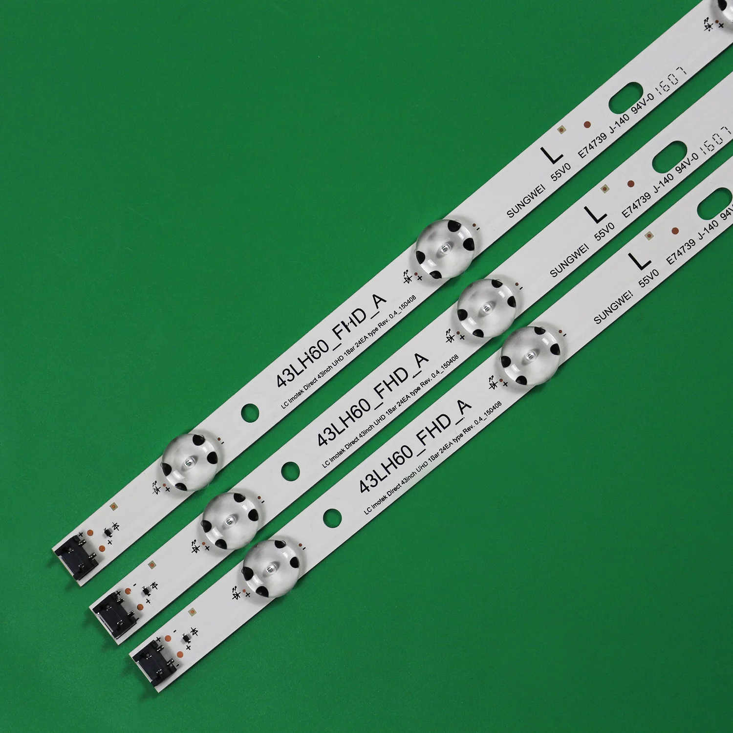 LED Backlight Strip 8 Lamp For Innotek Direct 43inch UHD 1Bar 24EA Type Rev. 0.4 43LH60_FHD_A NC430DUE-VUDN 43LH609V 43UF6409