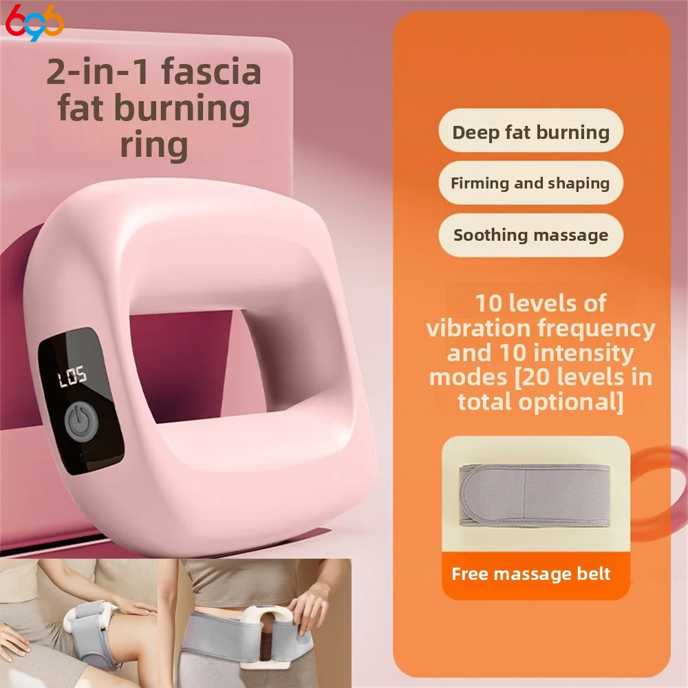 

Электрическое фасциальное кольцо 2 в 1, фитнес-массажное кольцо, вибрационный массажер для глубокого массажа тканей и сжигания жира в талии живота