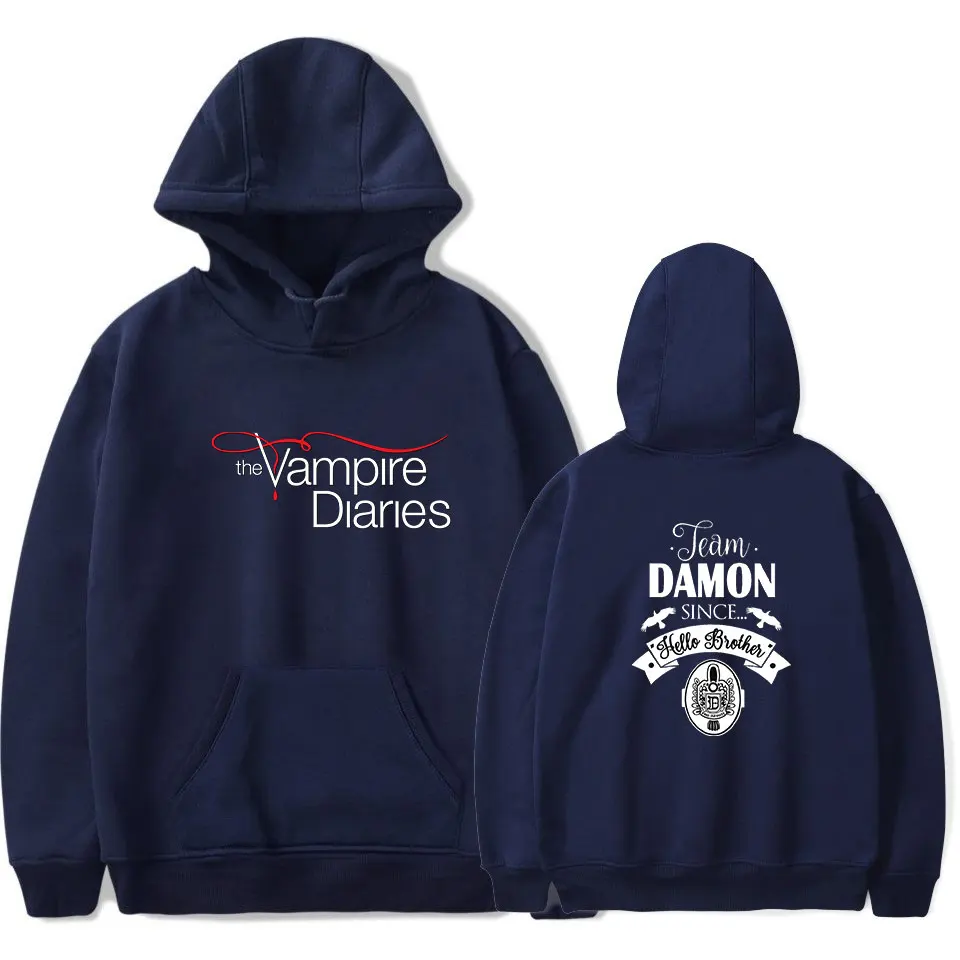 The Vampire Diaries felpa con cappuccio Unisex tuta donna uomo felpe Harajuku felpe Street Style coppia vestiti Plus Size