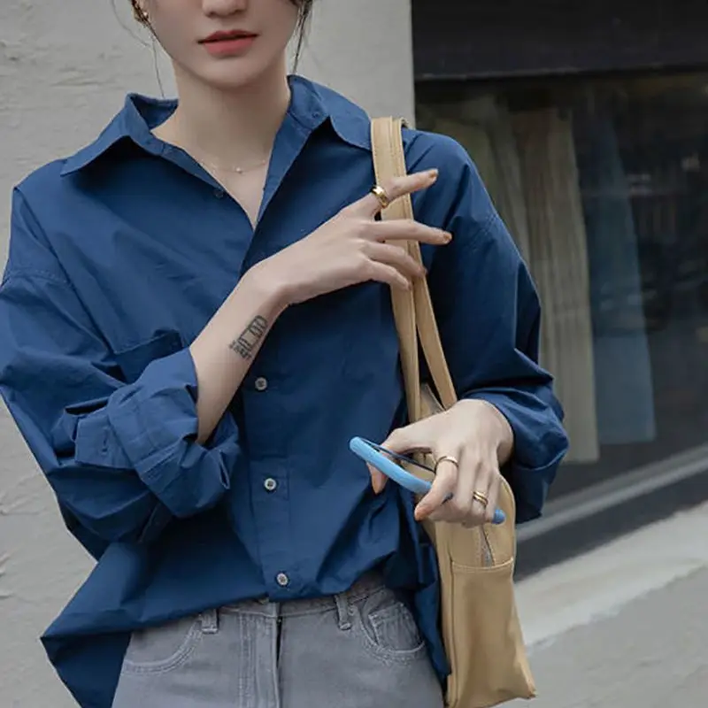 Spring and Autumn Woman\'s Clothes Solid Color HongKong Retro Style French Romantic Fashion Lazy Niche Elegant Simplicity Leisure