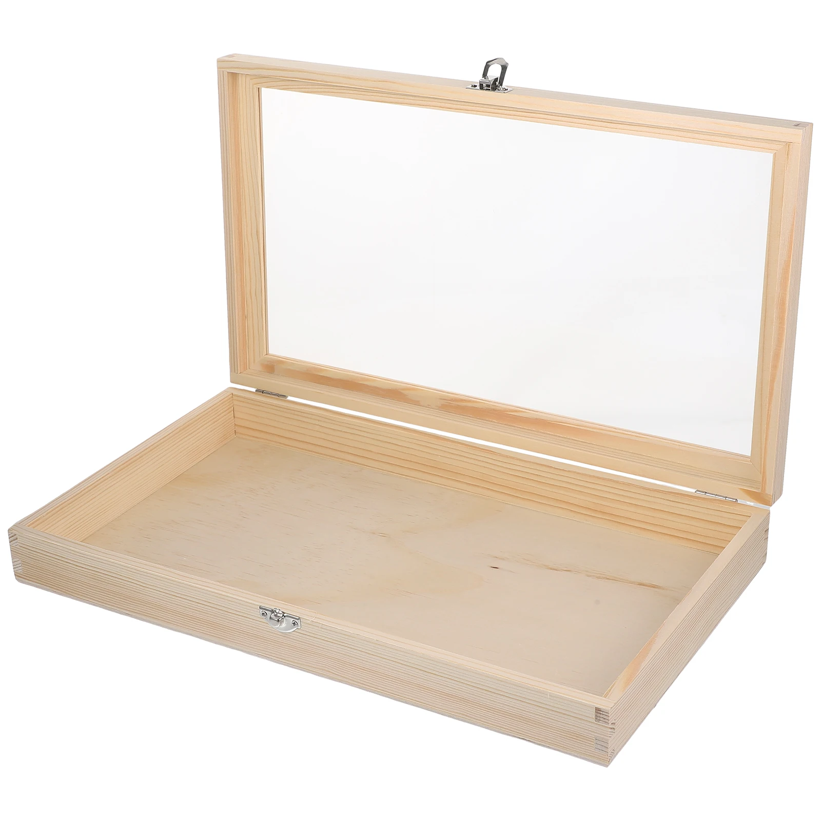 

Alipis Natural Wood Jewelry Display Vintage Frame Specimen Case Serving Tray Wooden Box Glass Metal Animal Taxidermy Decor