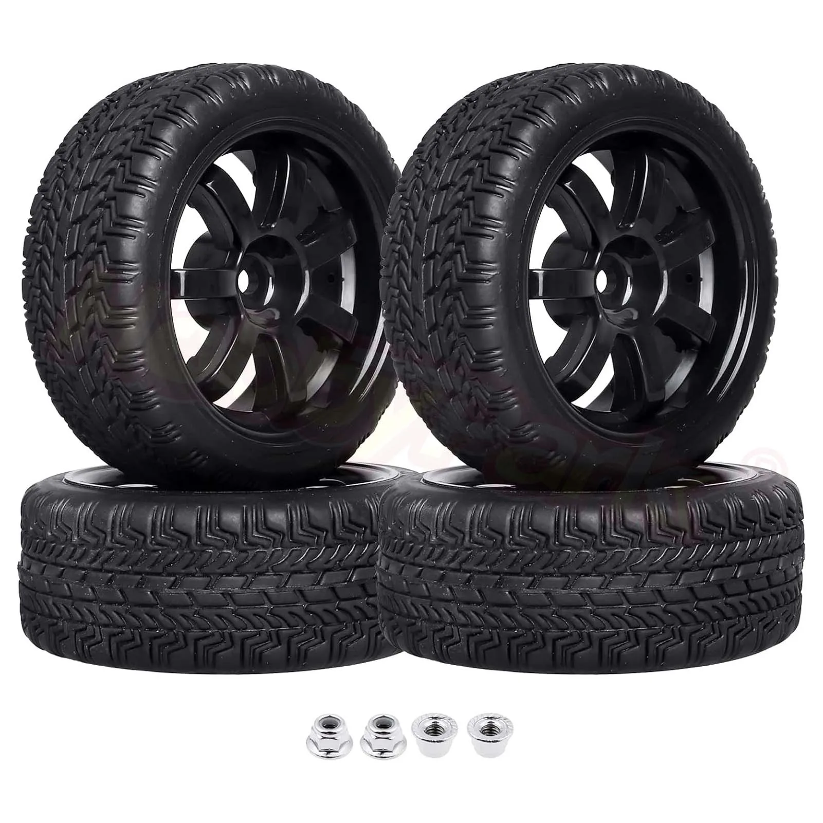 PreGlued 1/10 On-Road Tires and Wheels for Traxxas 4tec 2.0 Tamiya TT02 TT01 HSP Flying Fish Kyosho Fazer 1/10 RC Touring Car