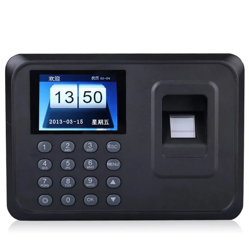 008 001 Terminal de tiempo de asistencia independiente USB Software gratuito Reloj de tiempo de asistencia con huella digital Compatible con OEM y ODM