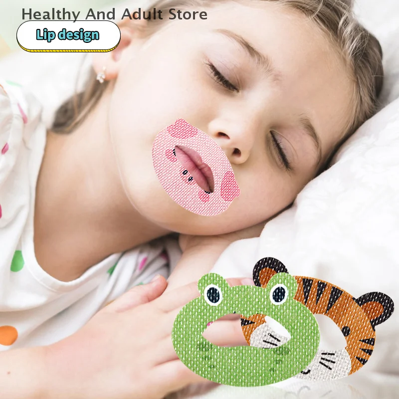 30Pcs/Bag Cartoon Anti-Snoring Stickers For Children Sleep Closed-mouth Stickers Breathing Correction Patch Kids Orthosis Tape