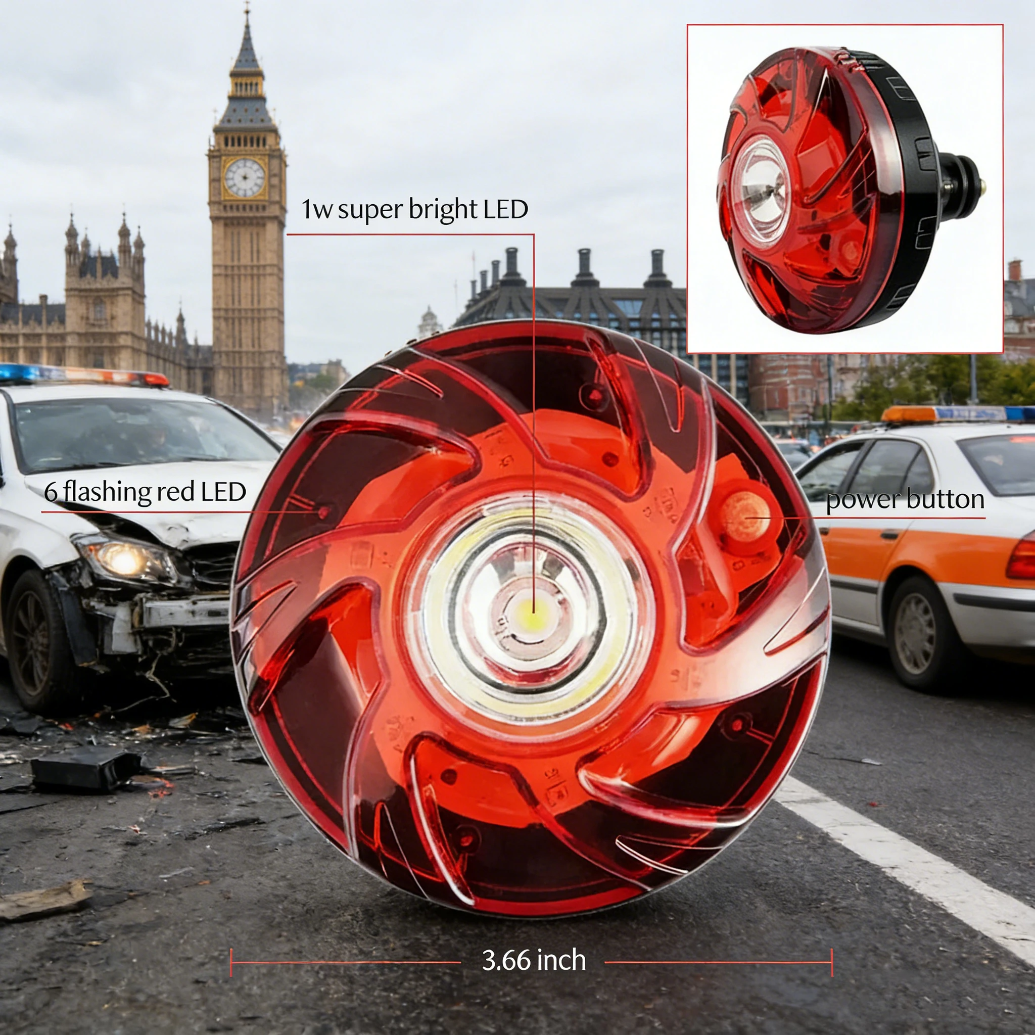 2026년 스페인 차량 필수품 V16 지오로케이션 DGT 3.0 승인 차량 비상등 (SIM 및 데이터 요금 2038년까지 포함)