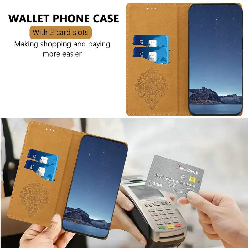 Luxuriöse Leder-Buchhülle für Motorola Moto G57 G77 G87 G85 G84 G75 G56 G34 G24 G35 G15 5G Flip Cover Handyhülle G54 Power G86 57 – Detail 7
