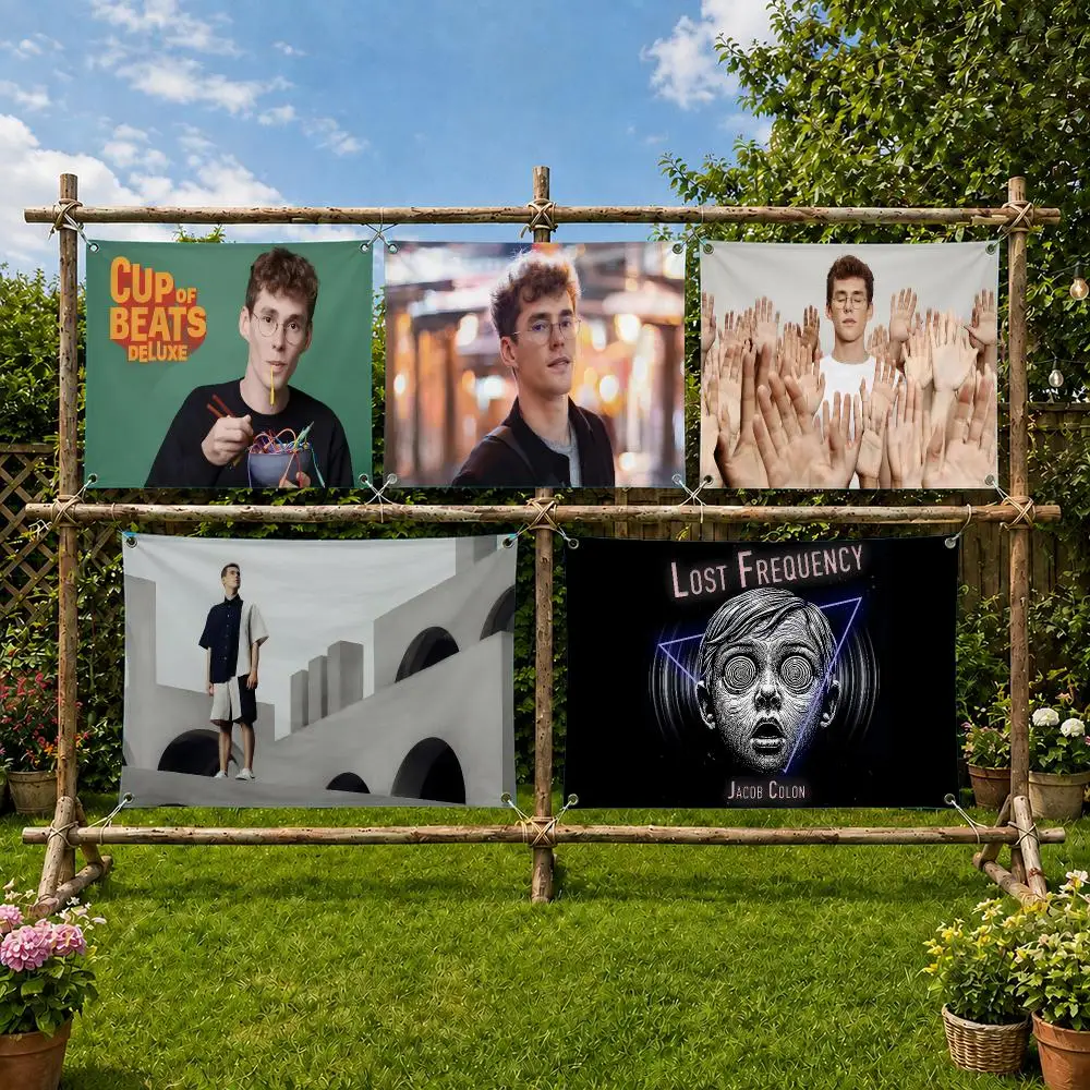 Lost Frequencies Disc jockey Flags Flag Soft skin-friendly Durable Tapestry Outdoor party Home living room bedroom Decoration