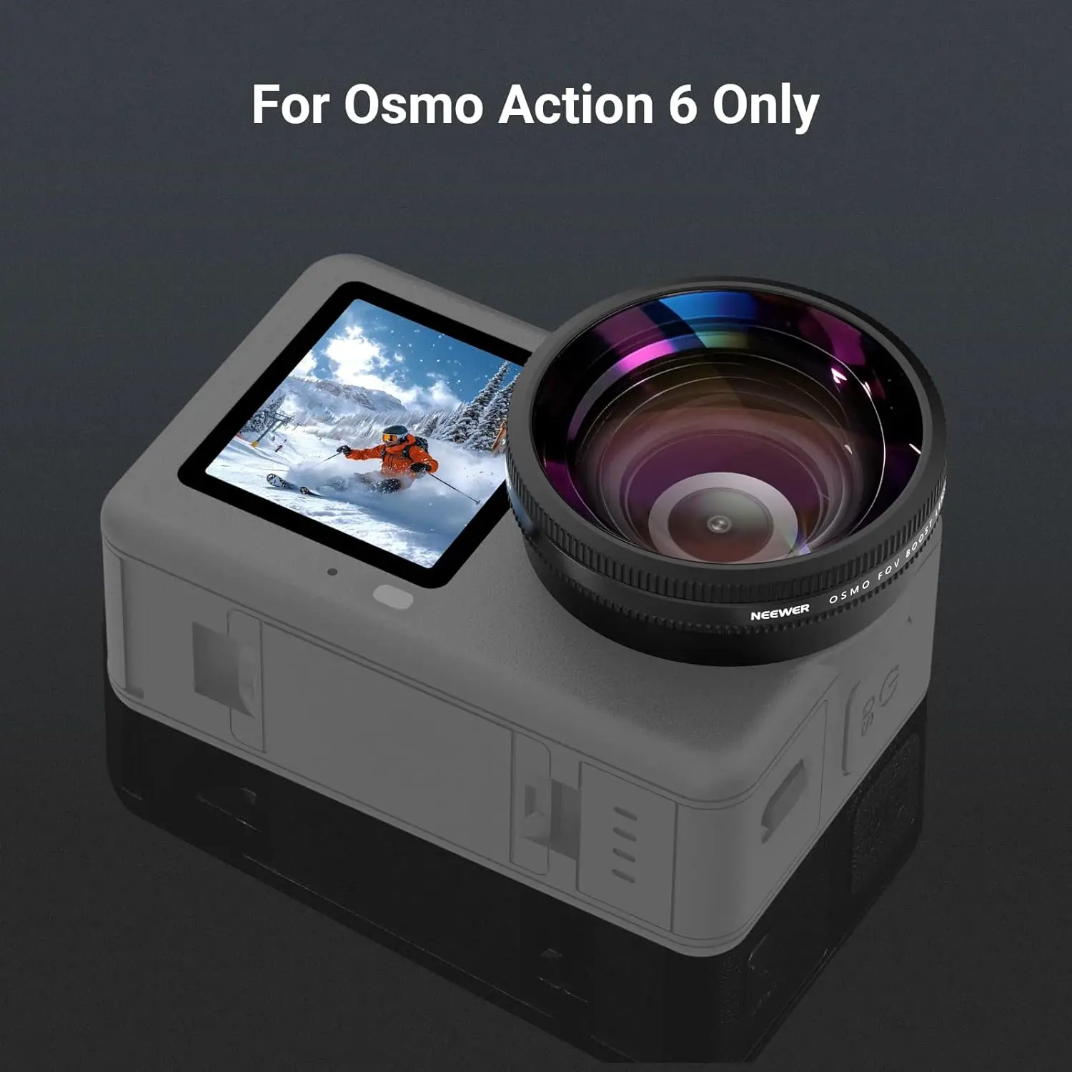 NEEWER Weitwinkelobjektiv 185 ° FOV HD Optisches Glas-Schraubobjektiv für Action-Kameras, Fotografie-Zubehör nur für DJI Osmo Action 6 – Detail 4