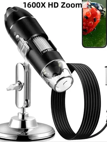 Hayve 1600X USB Microscope 1080P HD Soldering Microscope with 8LEDs Compatible with Android, Mac, Windows (X4)
