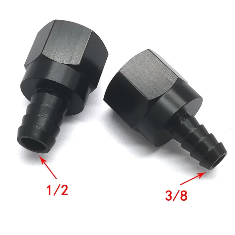 

Black Aluminum Straight 10AN female Flare to 1/2 Barb Push Hose Barb Fitting Adapter transmission cooler